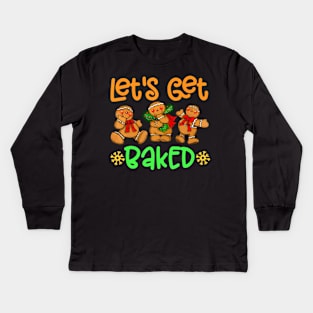 lets get baked christmas baking cokkies Kids Long Sleeve T-Shirt